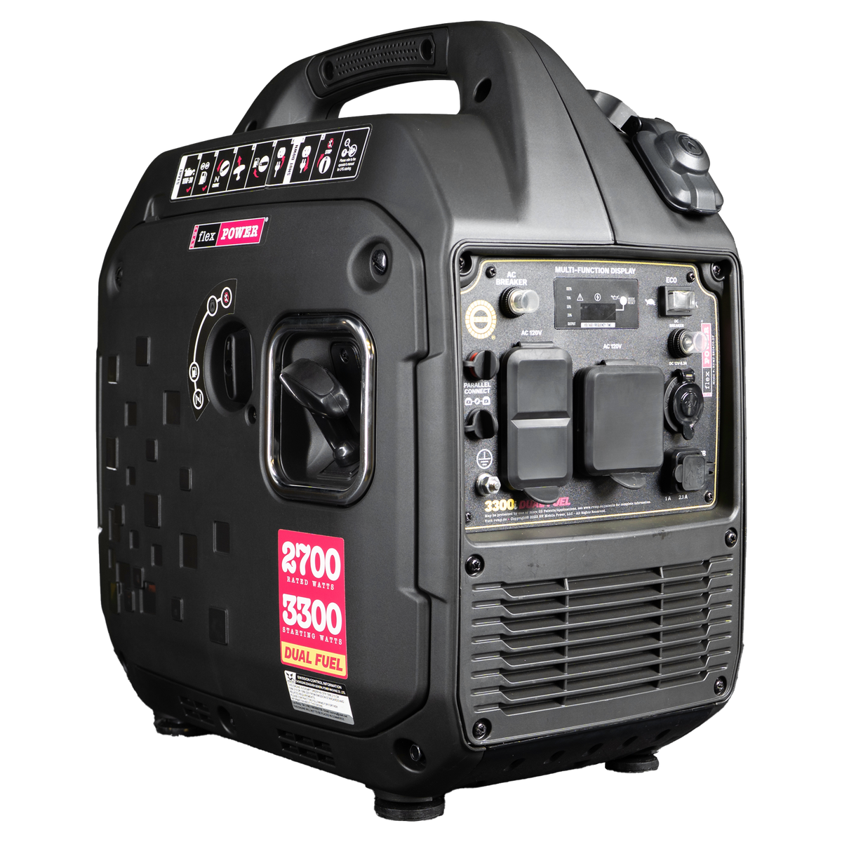 RVMP Flex Power® 3300iDF | Dual Fuel | 3300 Watt Silent Inverter Portable Generator