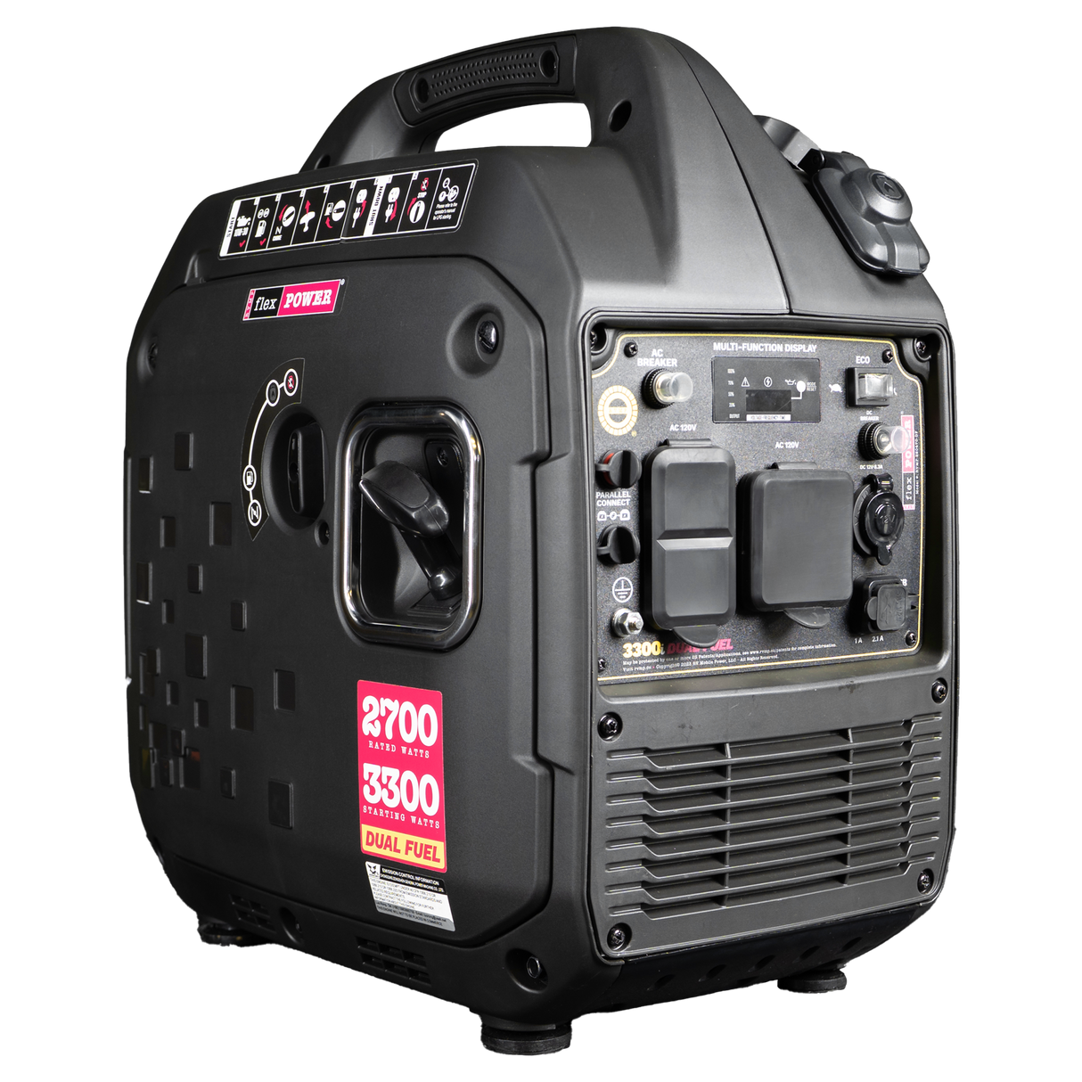 RVMP Flex Power® 3300iDF | Dual Fuel | 3300 Watt Silent Inverter Portable Generator