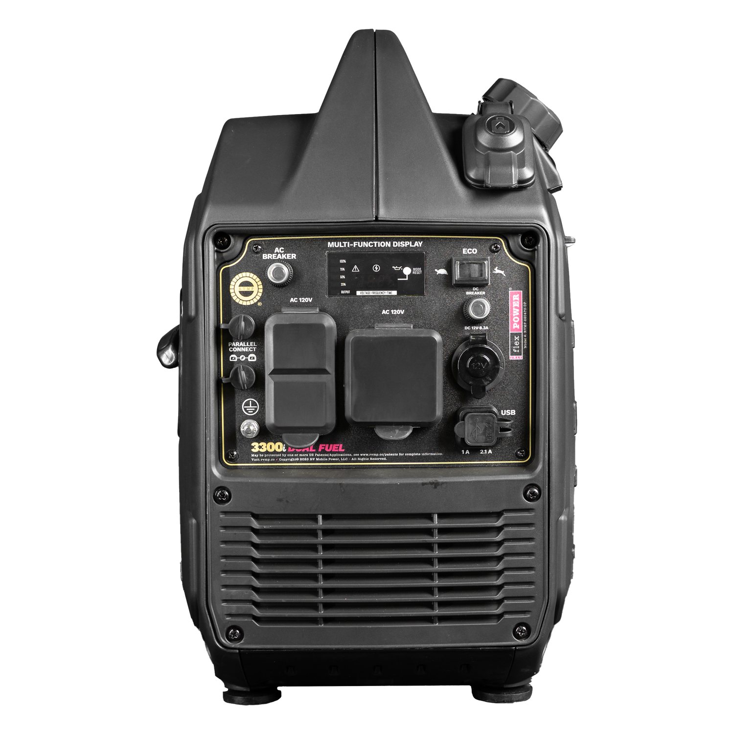 RVMP Flex Power® 3300iDF | Dual Fuel | 3300 Watt Silent Inverter Portable Generator
