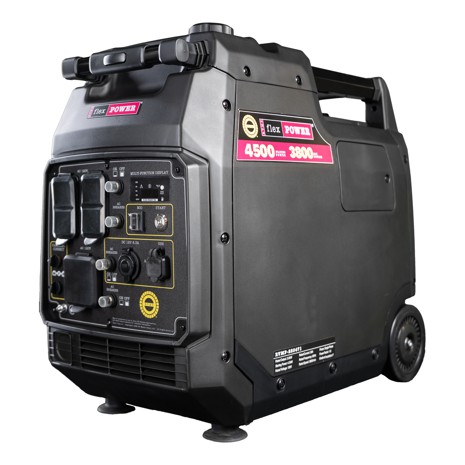 RVMP Flex Power® 4500ies | 4500 Watt Silent Inverter Portable Generator with Easy Start Button