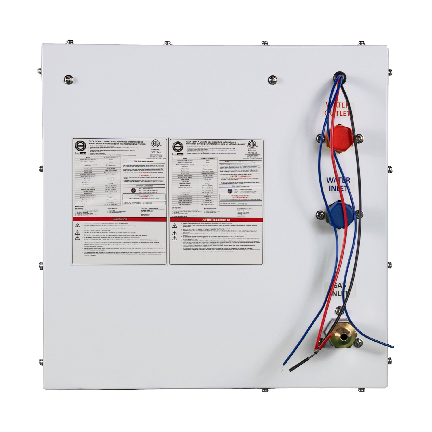 RVMP Flex Temp On-Demand Propane Tankless Water Heater for RVs  | Black Color | Anti-Freezing System | Anti-Scald System | Digital Remote | FG-SBMC-12