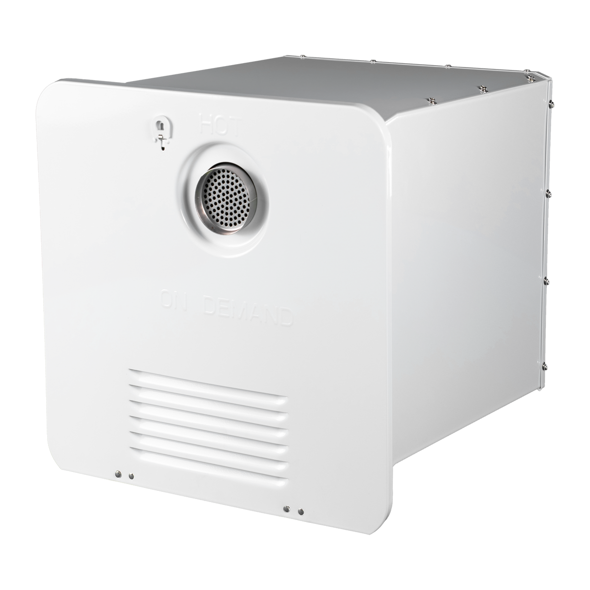 RVMP Flex Temp On-Demand Propane Tankless Water Heater for RVs  | White Color | Anti-Freezing System | Anti-Scald System | Digital Remote | FG-SBMC-11