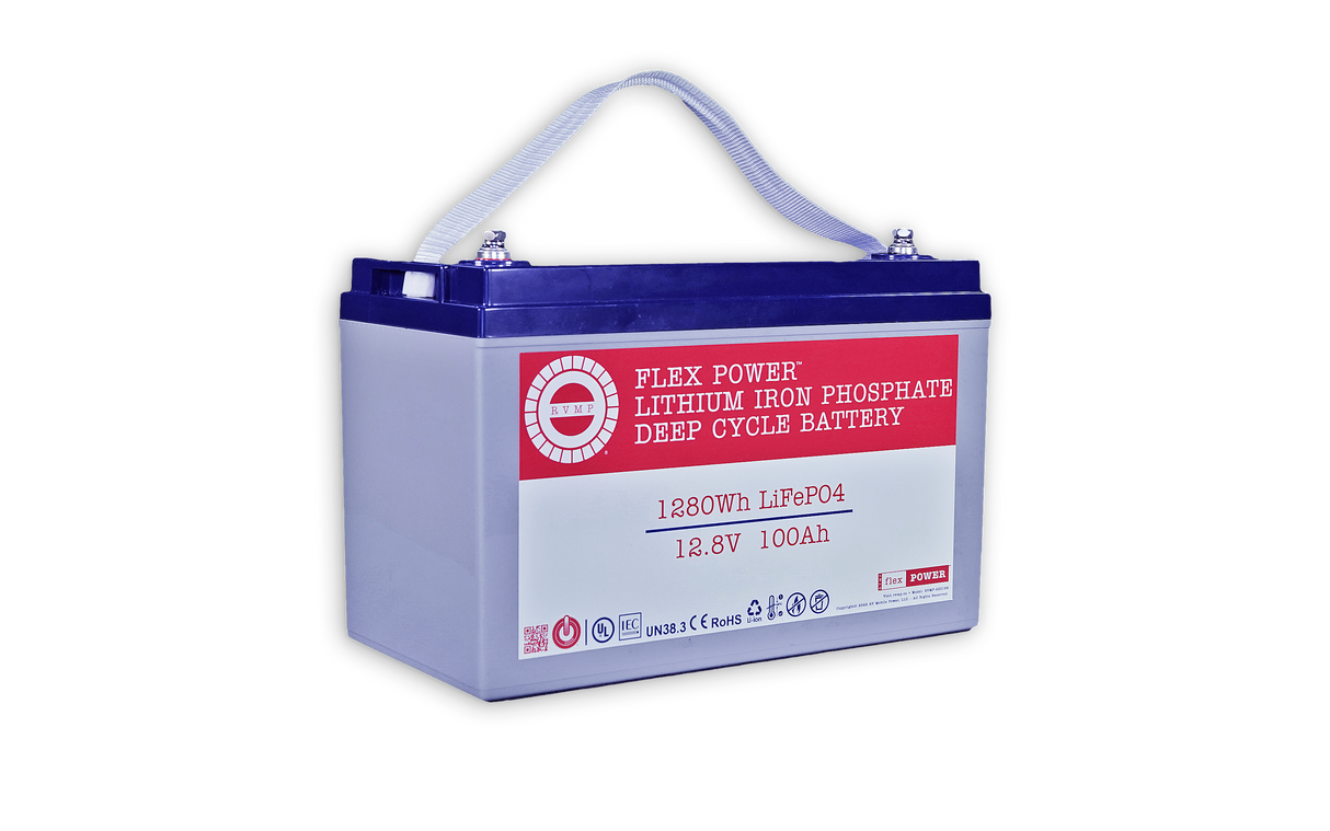 RVMP Flex Power® Force 12.8V 100AH | Lithium Iron Phosphate (LiFePO4) Deep-Cycle Battery