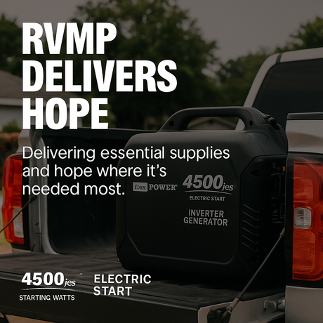 RVMP deliver emergency power supplies to hurricane victims