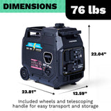 RVMP Flex Power® 4500iesR | Remote Start | 4500 Watt Silent Inverter Portable Generator with Easy Start Button