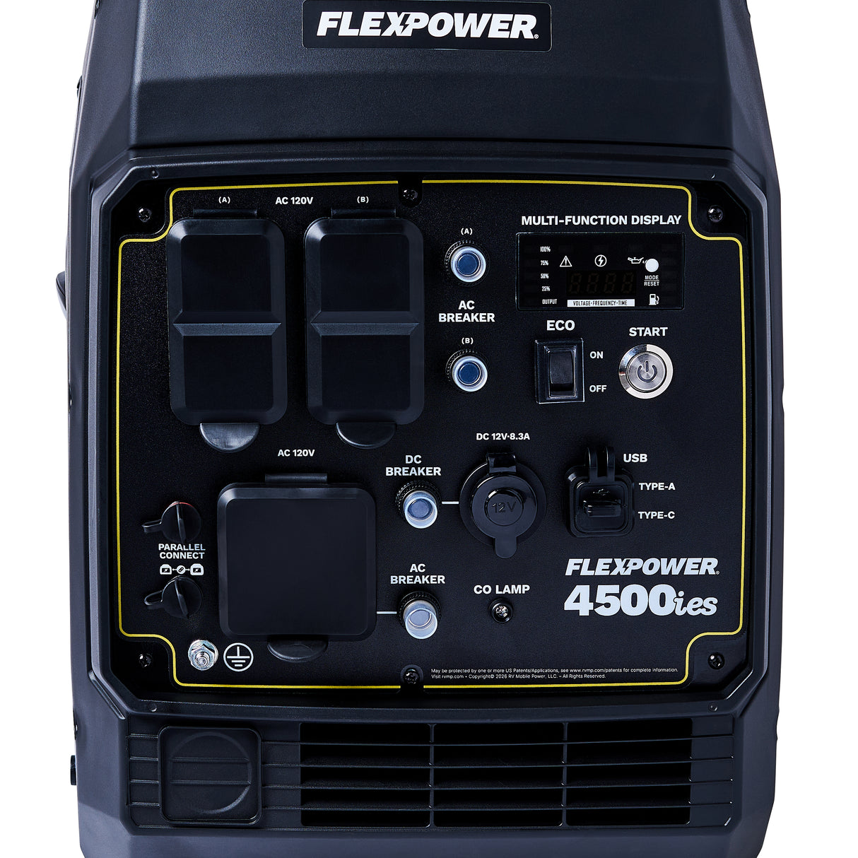 RVMP Flex Power® 4500ies | 4500 Watt Silent Inverter Portable Generator with Easy Start Button