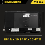 RVMP Flex Power® 2800e | 2800 Watt Dual-Fuel Installed RV Generator