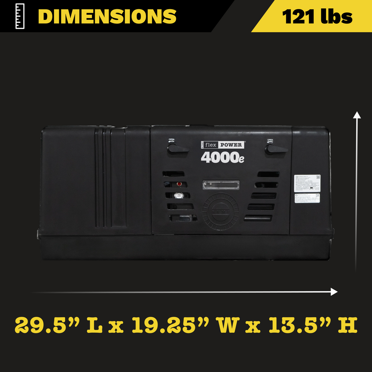 RVMP Flex Power® 4000e | 4000 Watt EFI Dual-Fuel Installed RV Generator