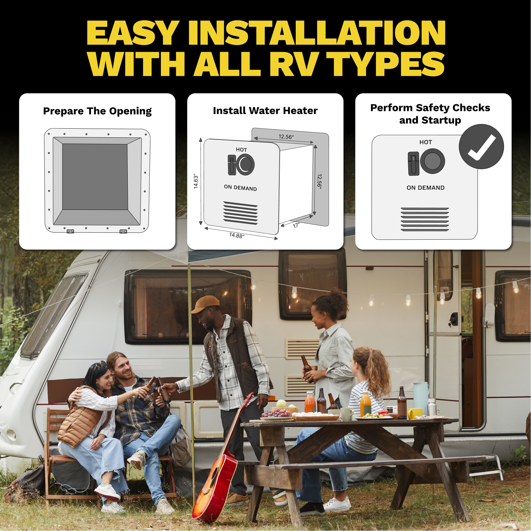 RVMP Flex Temp On-Demand Propane Tankless Water Heater
