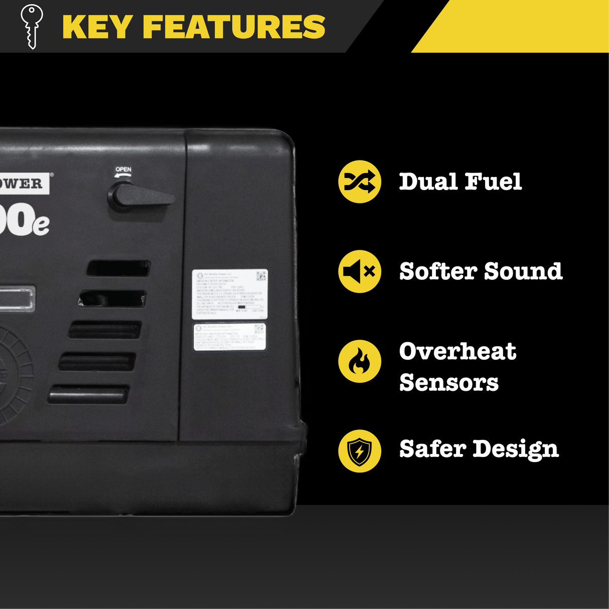 RVMP Flex Power® 5500e | 5500 Watt EFI Dual-Fuel Installed RV Generator