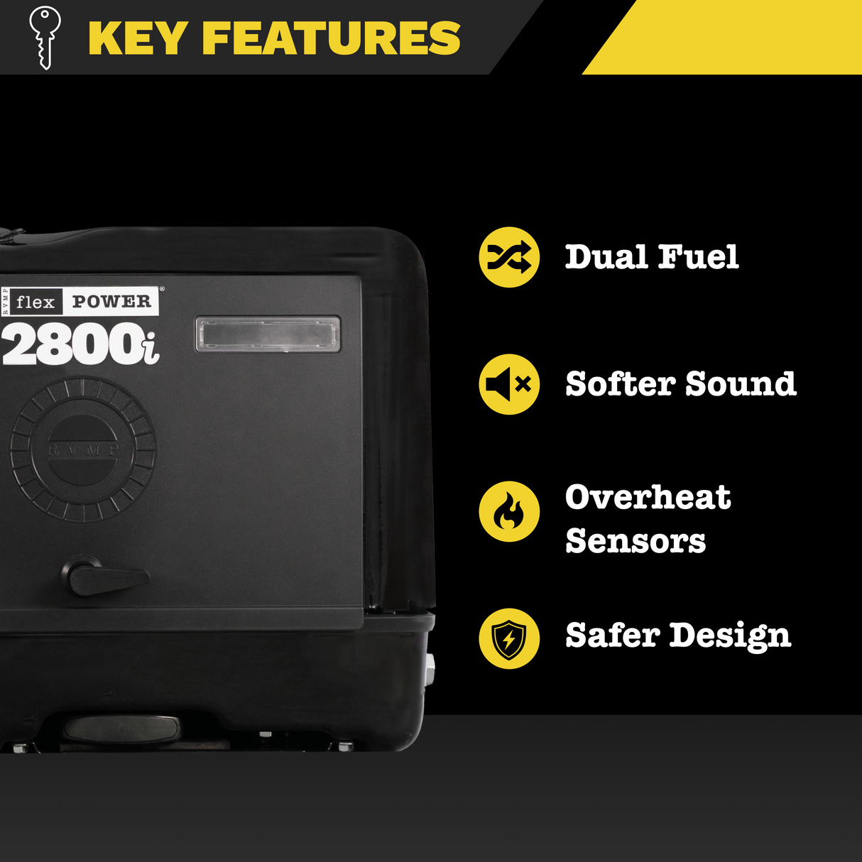 RVMP Flex Power® 2800i | 2800 Watt Dual-Fuel Installed RV Generator