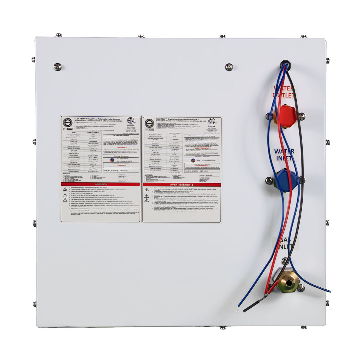 RVMP Flex Temp On-Demand Propane Tankless Water Heater for RVs  | Black Color | Anti-Freezing System | Anti-Scald System | Digital Remote | FG-SBMC-12