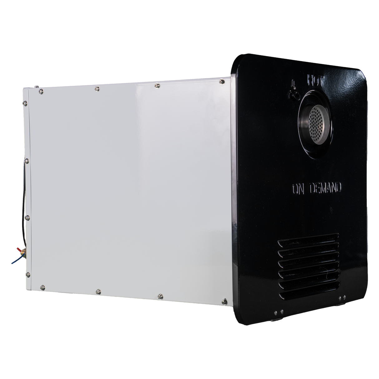 RVMP Flex Temp On-Demand Propane Tankless Water Heater for RVs  | Black Color | Anti-Freezing System | Anti-Scald System | Digital Remote | FG-SBMC-12