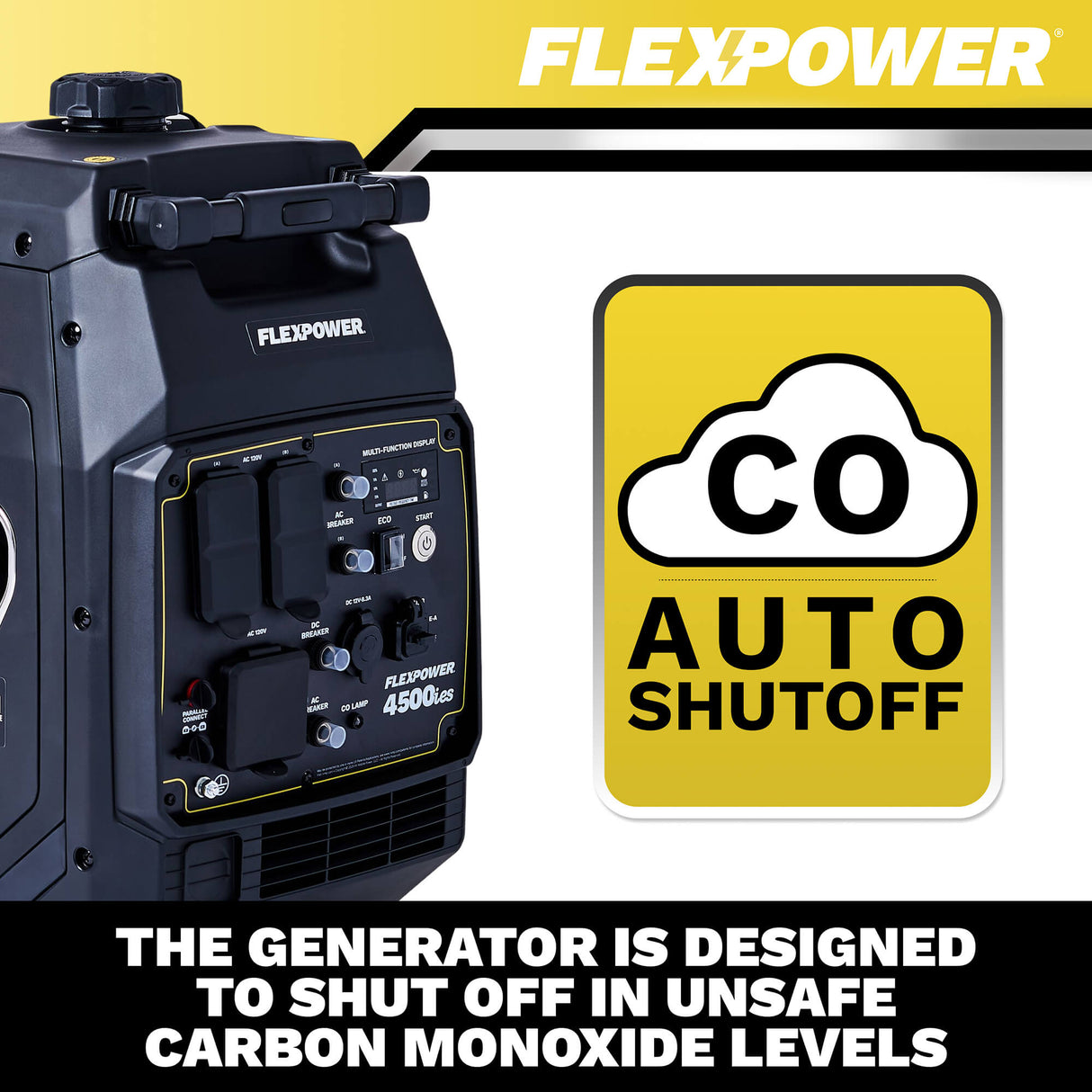 RVMP Flex Power® 4500ies | 4500 Watt Silent Inverter Portable Generator with Easy Start Button