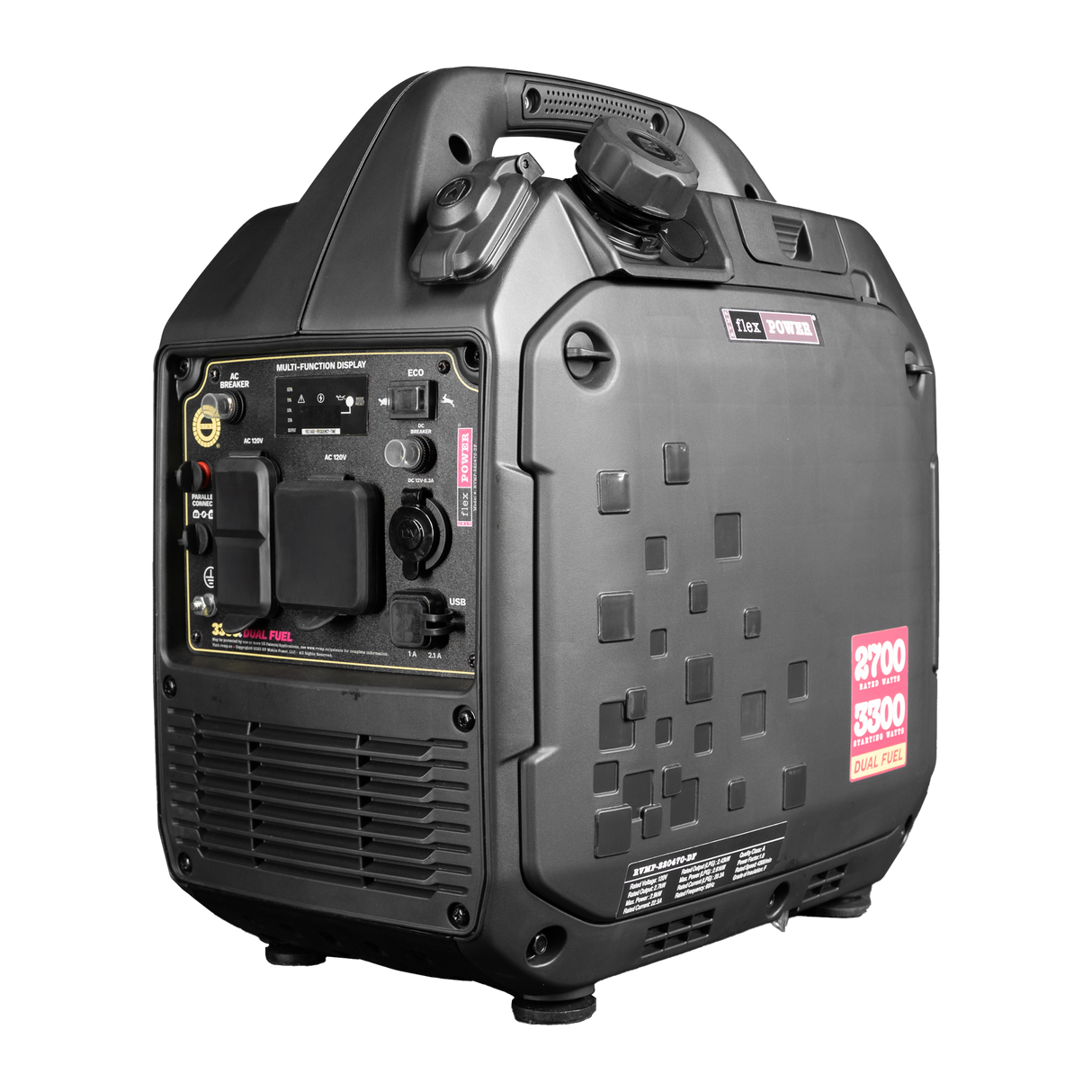 RVMP Flex Power® 3300iDF | Dual Fuel | 3300 Watt Silent Inverter Portable Generator