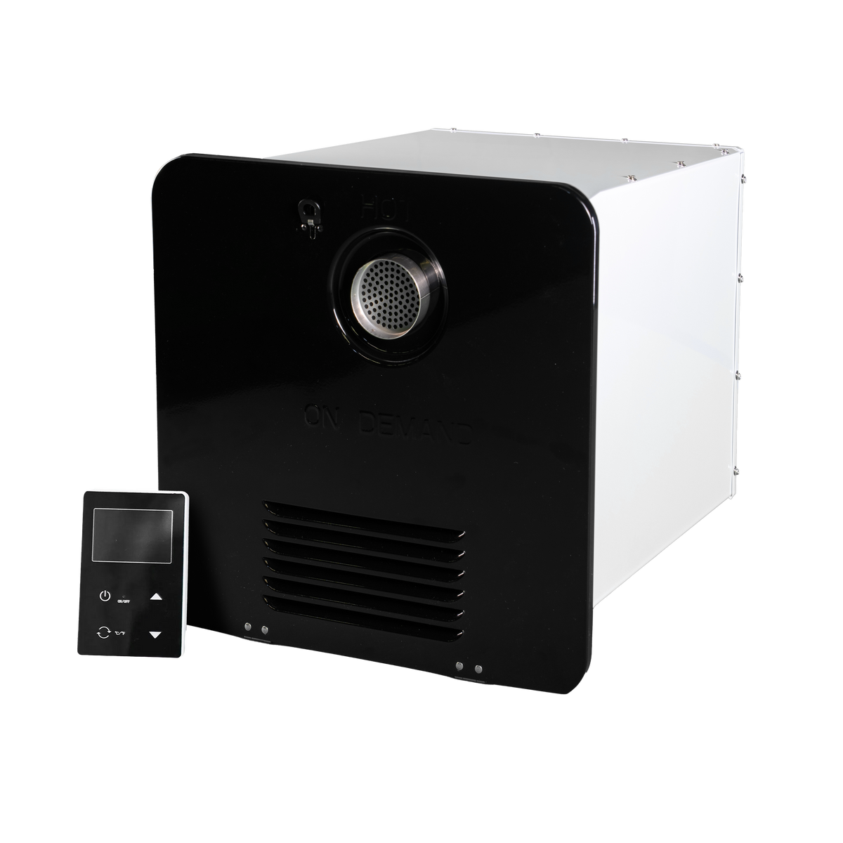 RVMP Flex Temp On-Demand Propane Tankless Water Heater for RVs  | Black Color | Anti-Freezing System | Anti-Scald System | Digital Remote | FG-SBMC-12