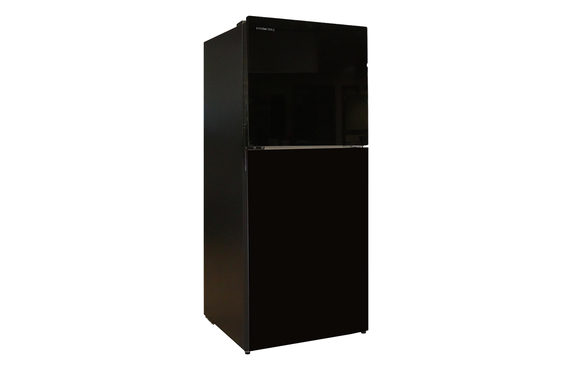 RVMP 11 Cubic Foot 12V Refrigerator Black Glass Front