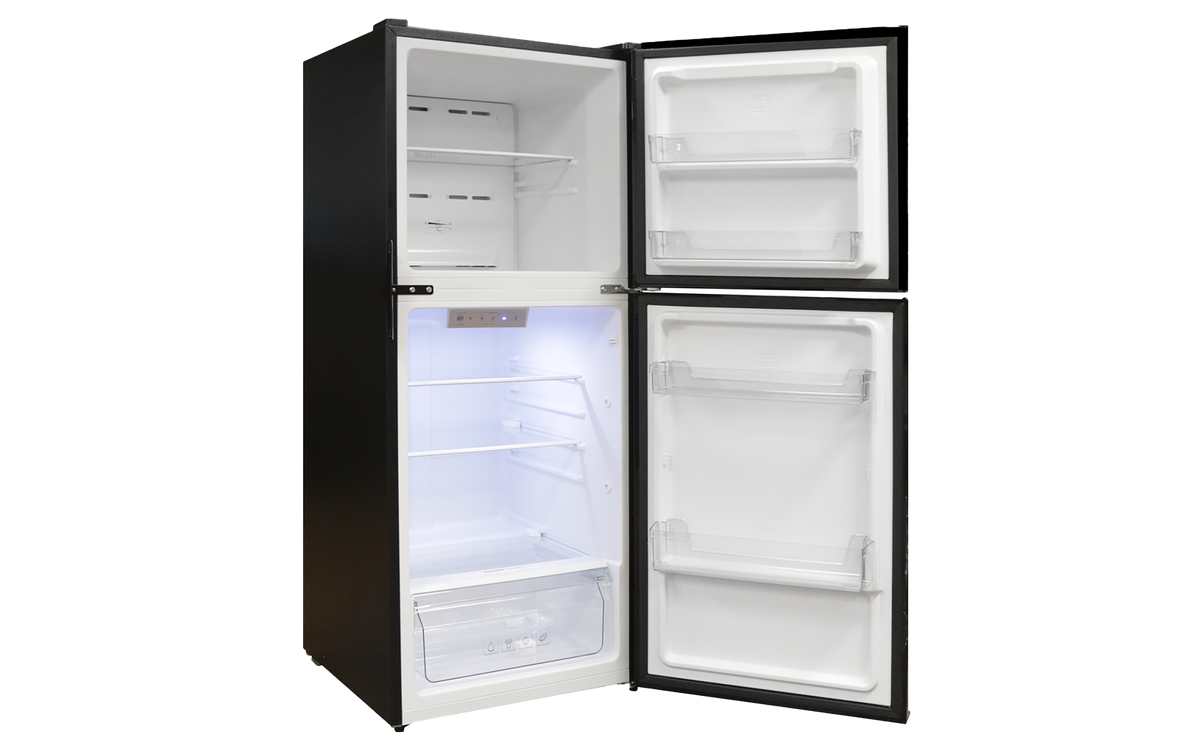 RVMP 11 Cubic Foot 12V Refrigerator Black Glass Front - RV parts and accessories - Buy 11 Cubic Foot 12V Refrigerator Black Glass Front online