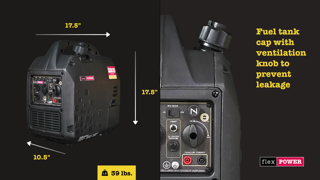 RVMP Flex Power® 2200i | 2200 Watt Silent Inverter Portable Generator