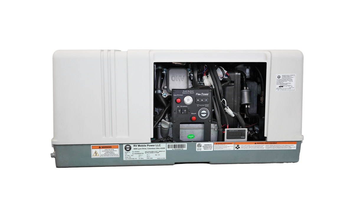 RVMP Flex Power® 4000i | 4000 Watt Dual-Fuel Installed RV Generator - RV parts and accessories - Buy 4000i Dual Fuel Generator online