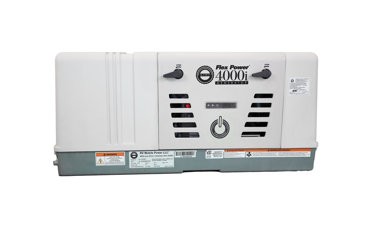 RVMP Flex Power® 4000i | 4000 Watt Dual-Fuel Installed RV Generator