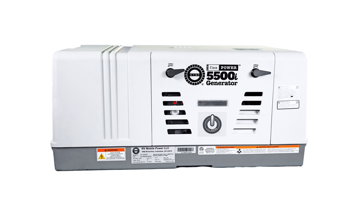 RVMP Flex Power® 5500i | 5500 Watt Dual-Fuel Installed RV Generator