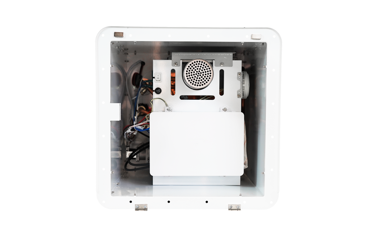 Inside Flex Temp Water Heater for RV
