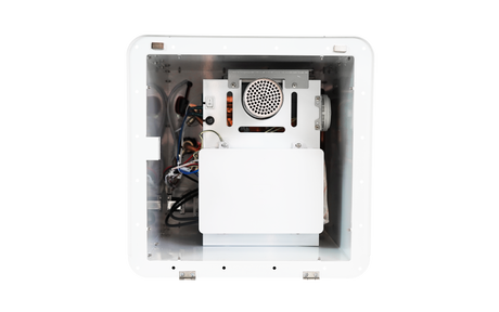 Inside Flex Temp Water Heater for RV