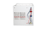 Back view of RVMP Flex Temp Water Heater for Recreational Vehicles in White