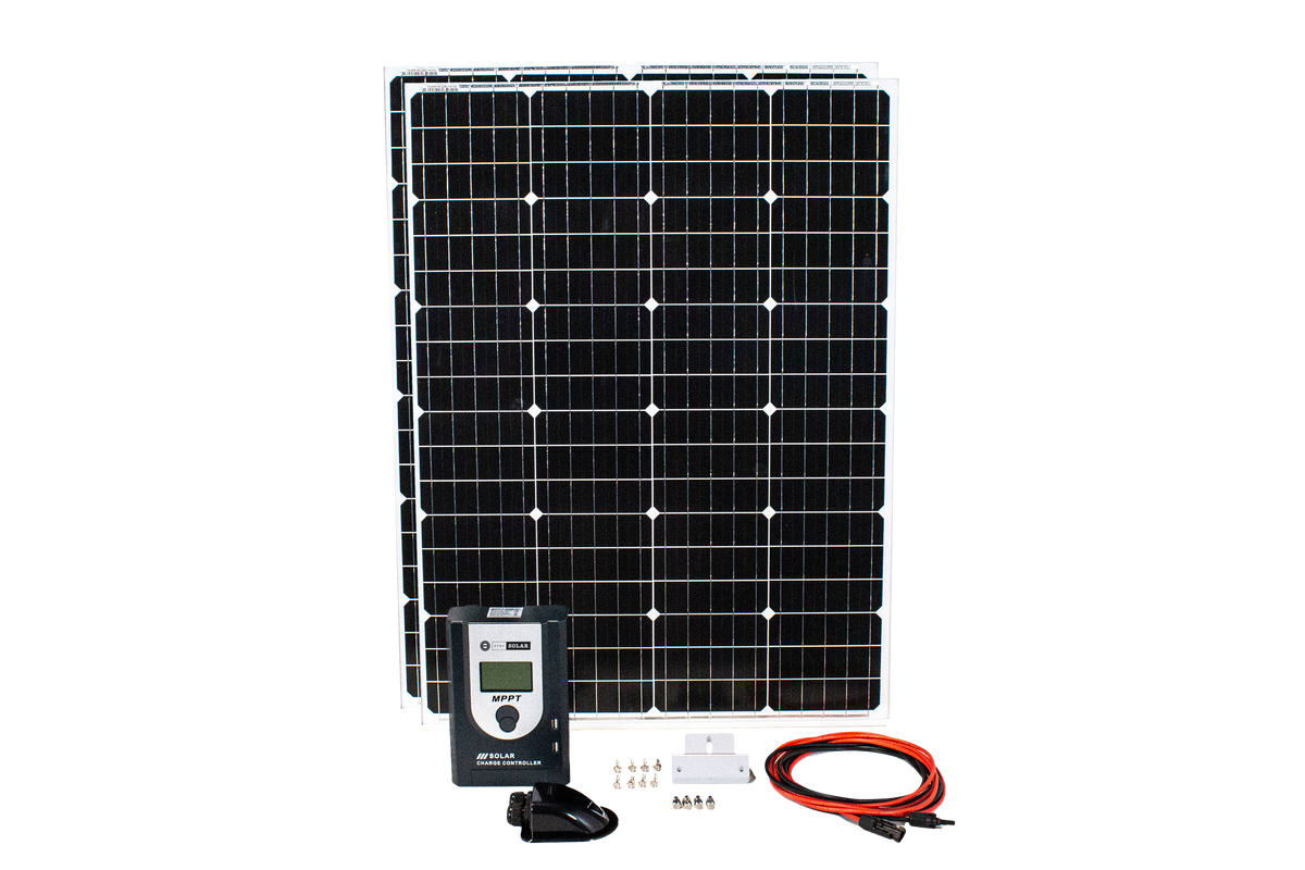 RVMP Solar™ 220W Single Panel Solar Kit | Off-Grid Solar Kit - 220W | Off-Grid, RV, Camping, Home, Backup