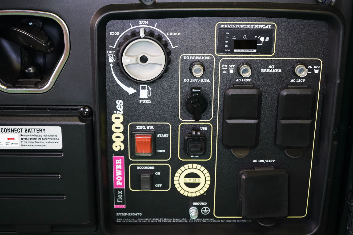 RVMP® Flex Power® 9000ies | Electric Start Portable Silent Inverter Generator